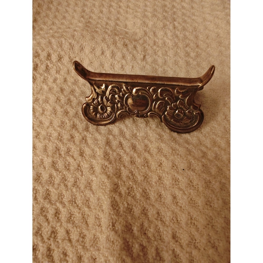 Vintage Knife Rest Silver Ornate Floral Repousse Victorian Style - Picture 3 of 4